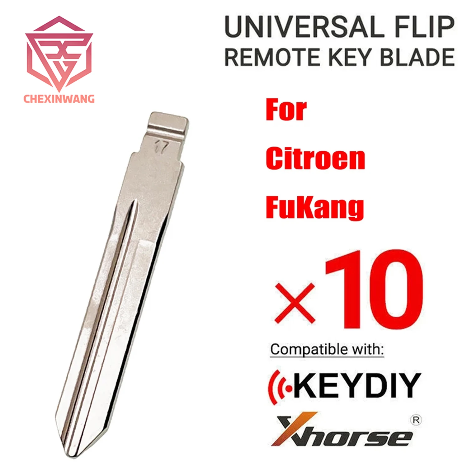 10Pcs/Lot 17# Replacement Flip Remote Key Blade Car Key blank For Citroen FuKang Elysee Picasso Remote Key