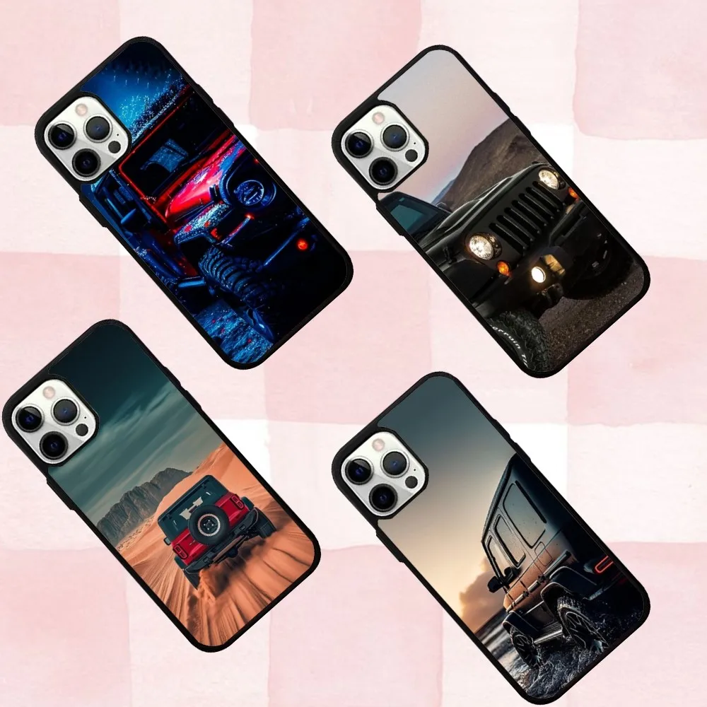 

Cool J-JEEPS Car Phone Case For IPhone 16,15,Pro,Max,Case 14,Plus,13,12,11 Magesafe Magnetic Wireless Charge Cover