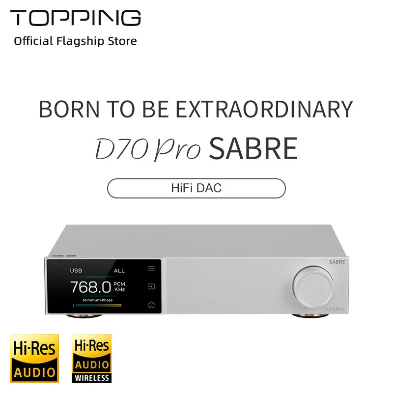 TOPPING D70Pro SABRE Fever Hifi Audio Decoder ES9039SPRO Bluetooth 5.1