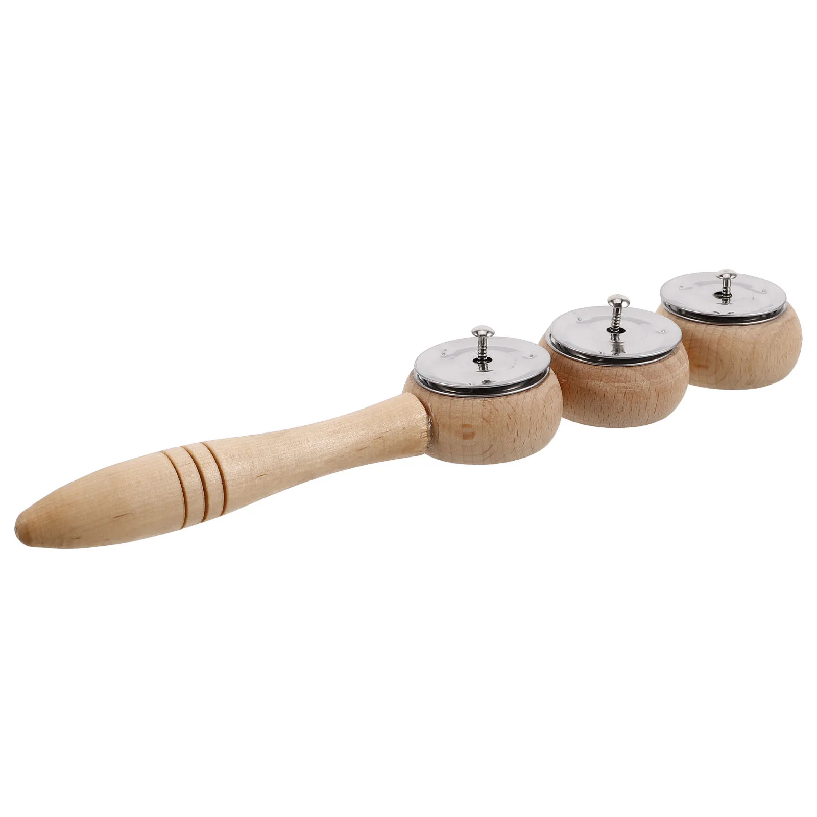 

Bell Board Wipe Hand Toy Handheld Rattles Sled Jingle Bells Khaki Percussion Instruments Child