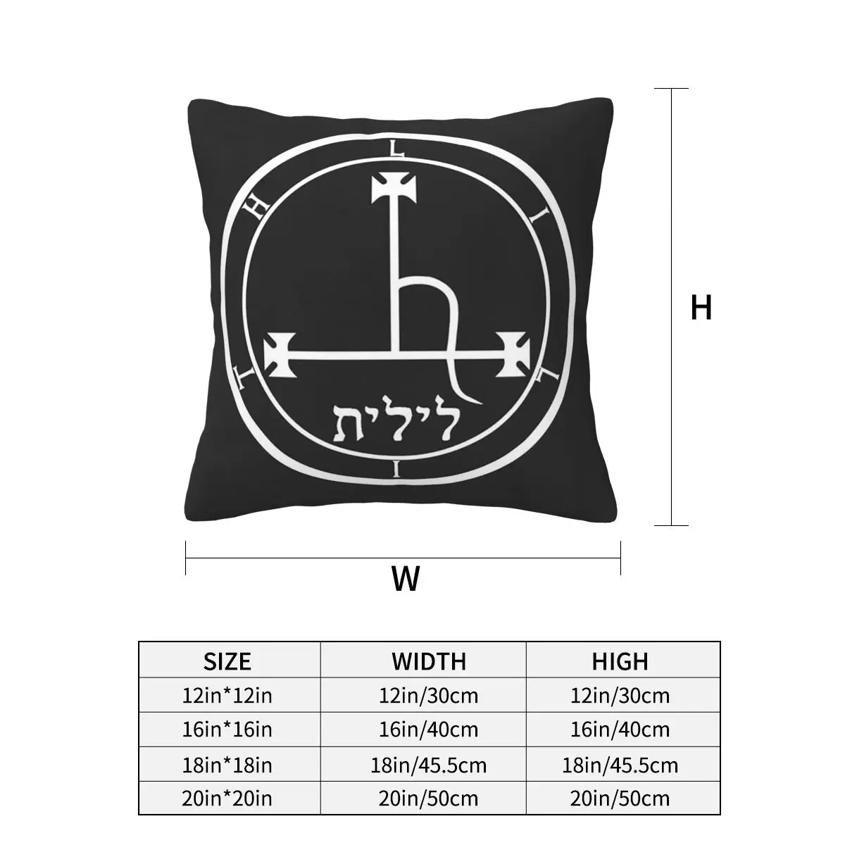Sigil Of Lilith Altar Cloth Square Pillowcase Pillow Cover Cushion Decor Comfort Throw Pillow for Home Bedroom