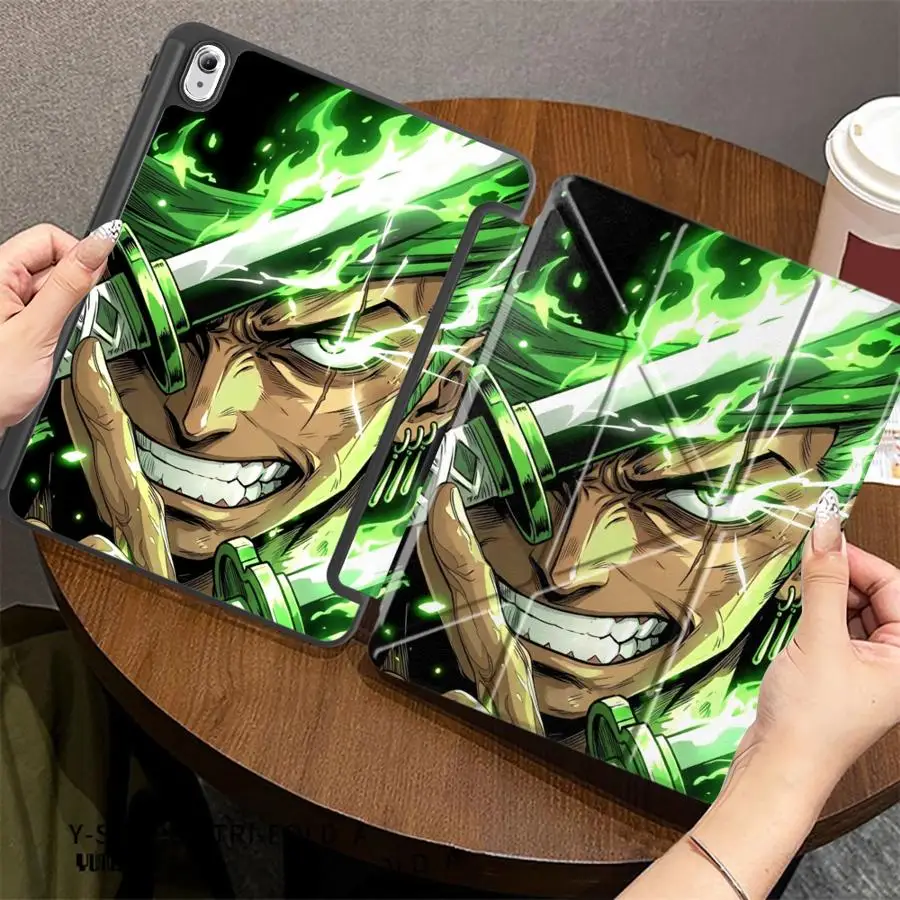 One Piece Zoros With Pen Slot Cover Tablet Case For Samsung For Galaxy Tab S10 S10+ A11 Plus S7+ S8+ 12.4 inch S7 FE S8 A8 2022