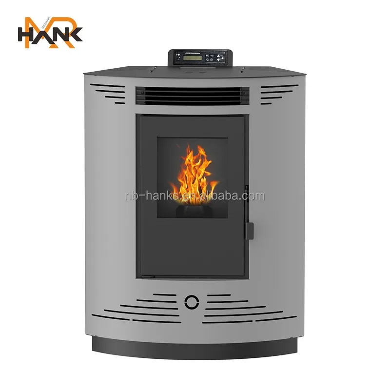 NB-PM-02 7KW Freestanding Modern Steel Pellet Fireplace For Living Room With Remote Control