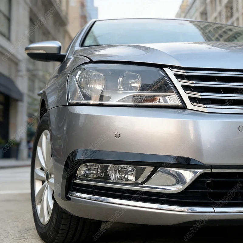 For Volkswagen VW Passat B7 Sedan 2011-2015 Air Blade Wind Knife Front Bumper Side Splitter Fog Light Surround Fin Air Vent Trim view 6