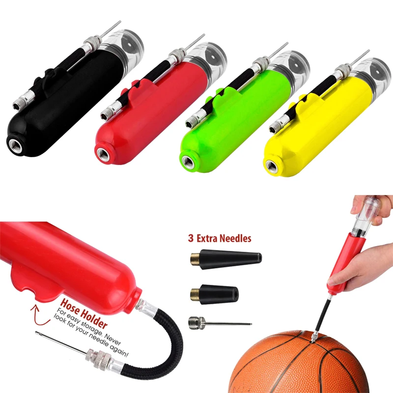 

Portable Basketball Football Volleyball Inflator Pump Mini Ball Pump Inflatable Needle Nozzle Accessories Bicycle Sport Supplies