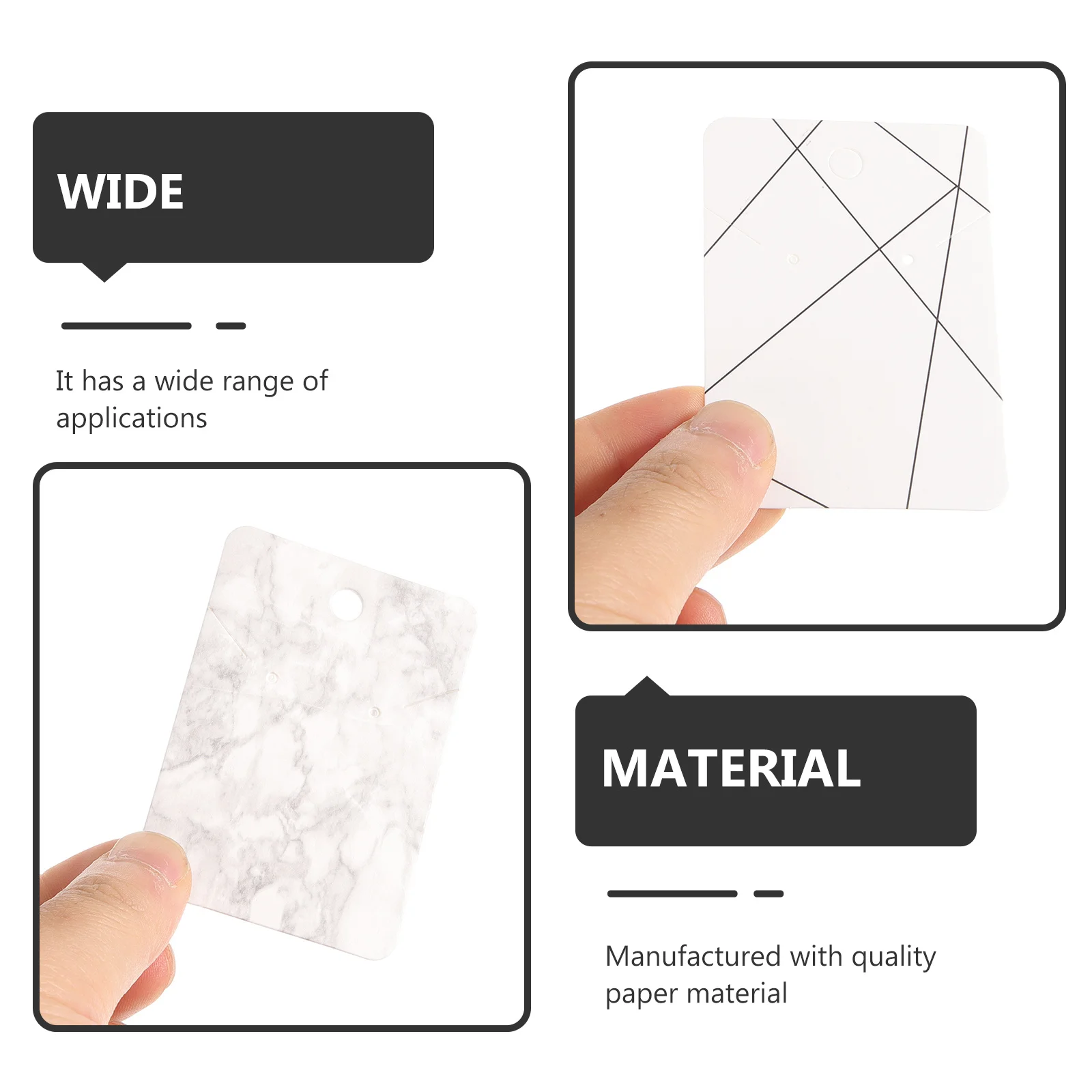 100 قطعة بطاقات مجوهرات فارغة ارتداء مقاومة صديقة للبيئة من الورق المقوى لقلادة القرط عرض تخزين المشاريع الحرفية ذاتية الصنع #1