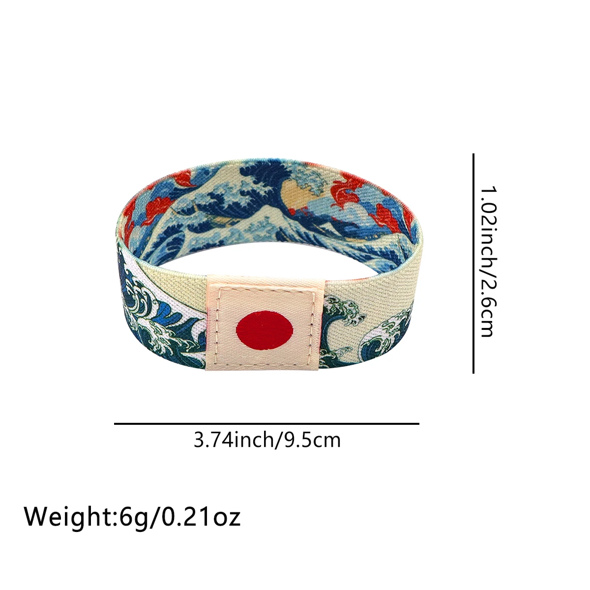 Japanische Kunst Welle Armband Für Frauen Männer Elastische Sport Armband Mode Armreifen Schmuck Zubehör Urlaub Geschenke – Detail 1
