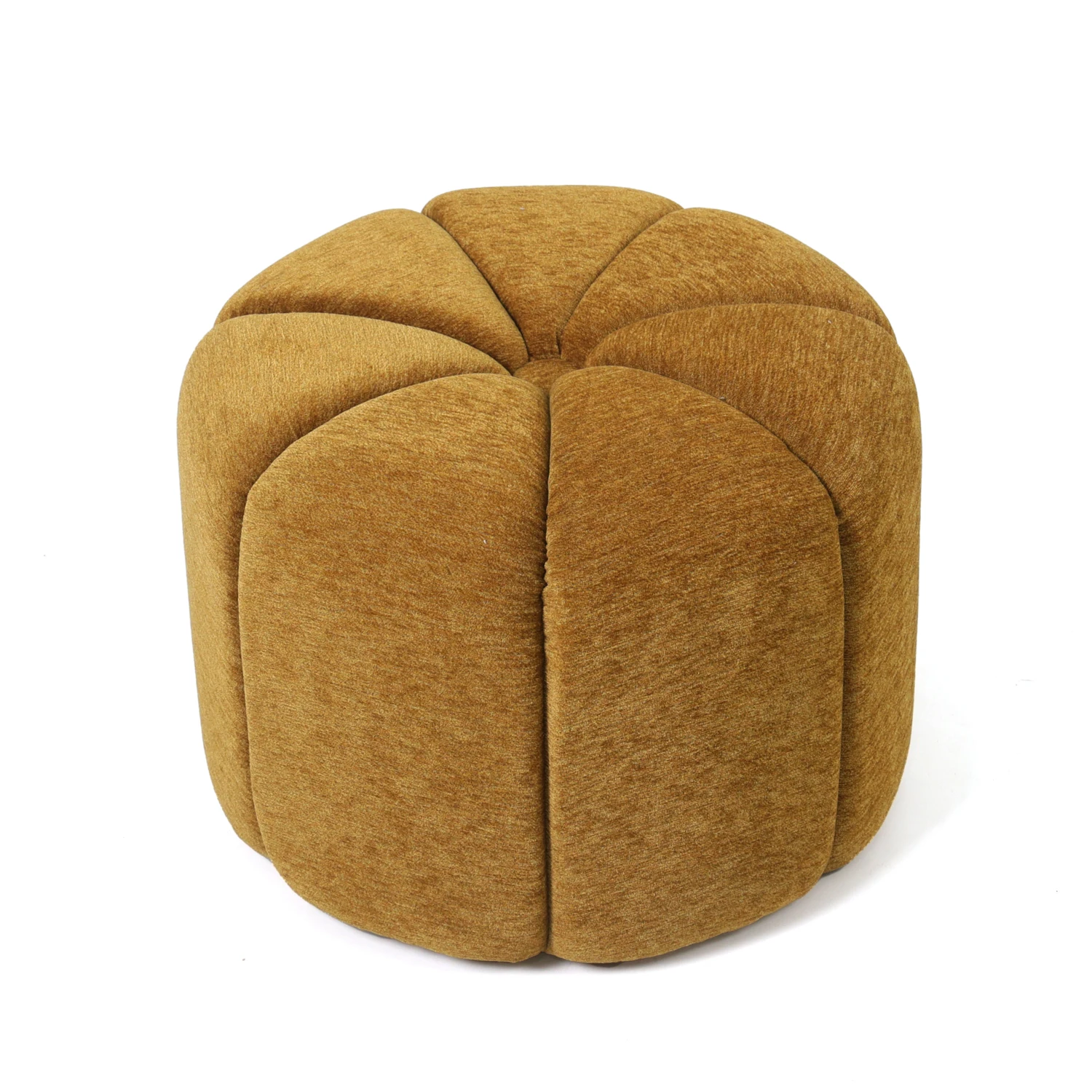 Round Petal Ottoman Pouf in Custom Modern Fabric Eco-Friendly Home Furniture for Living Room & Bedroom
