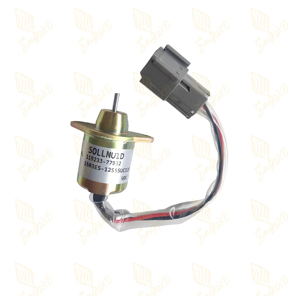 صمام لولبي 119233-77932 1503ES-12S5 12V 24V Fuel Shut Off Solenoid for Woodward M806808 for Deere 790 990 2020 Yanmar 3TNE84 Engine 12VDC الغاز والوقود — تفصيل 3