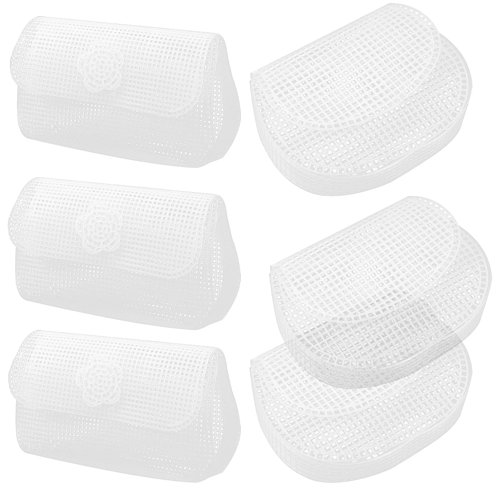 6Pcs Plastic Canvas Mesh Sheets for Bag Making DIY Crochet Crafts Sewing Quilting Sheets Supplies Plastic Mesh