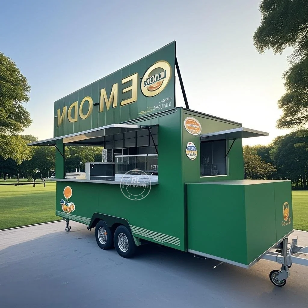 

2025 NEW stainless steel 10FT Food Trailer with Full Kitchen Equipment Concession Food Truck for Sale Hot Dog Cart