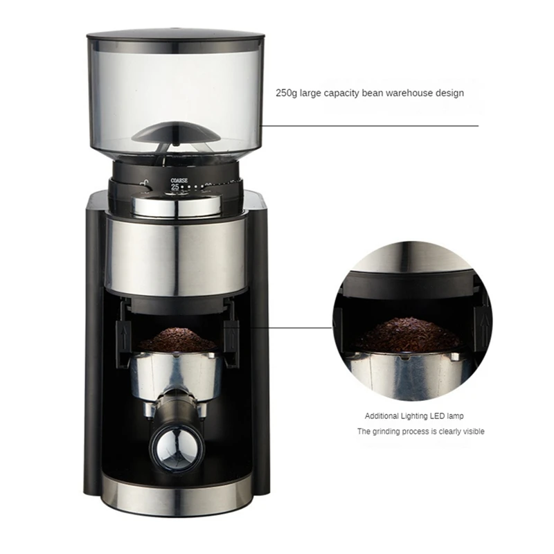 High Speed Espresso Grinding Machine Coffee Grinder Electric Coffee Grinder 18 Level EU Plug