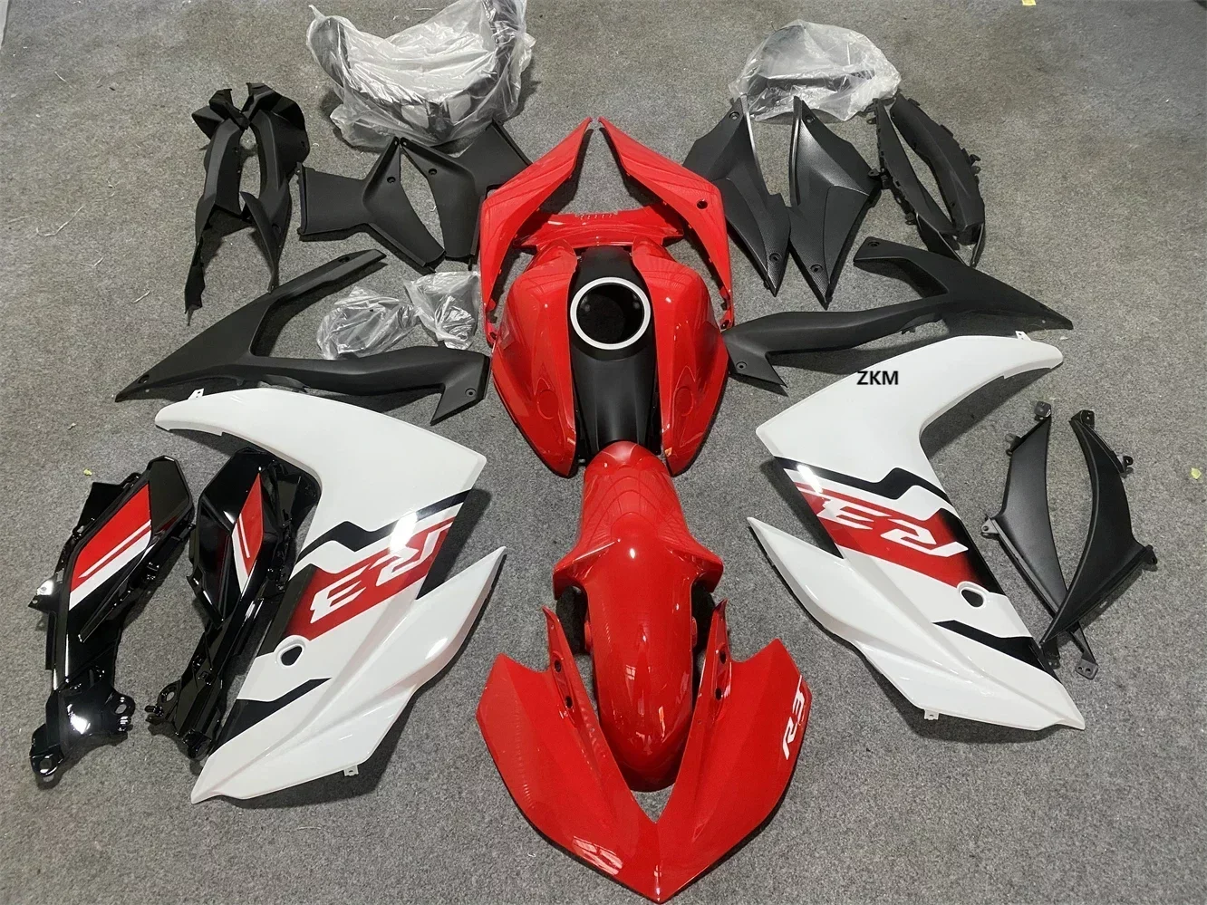 Para yamaha yzfr25 yzfr3 yzf r3 r25 2014 2015 2016 2017 2018 motocicleta abs corpo de plástico escudo protetor guarda placa carenagem kit