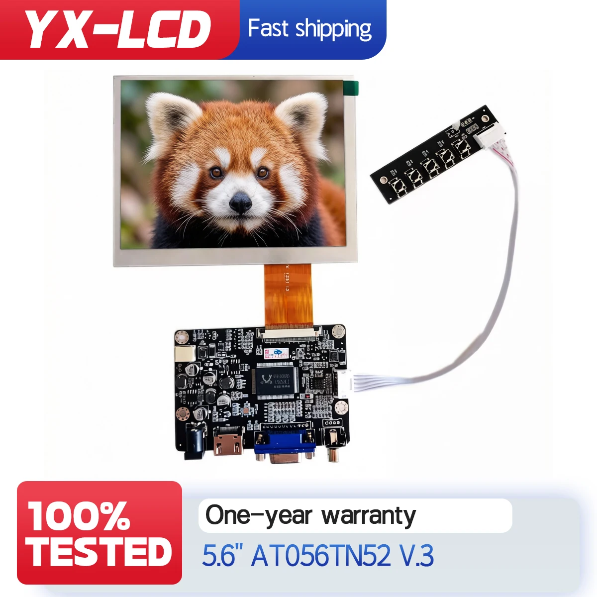 5.6Inch AT056TN52 V.3 640X480 50Pins LCD Screen Display Panel