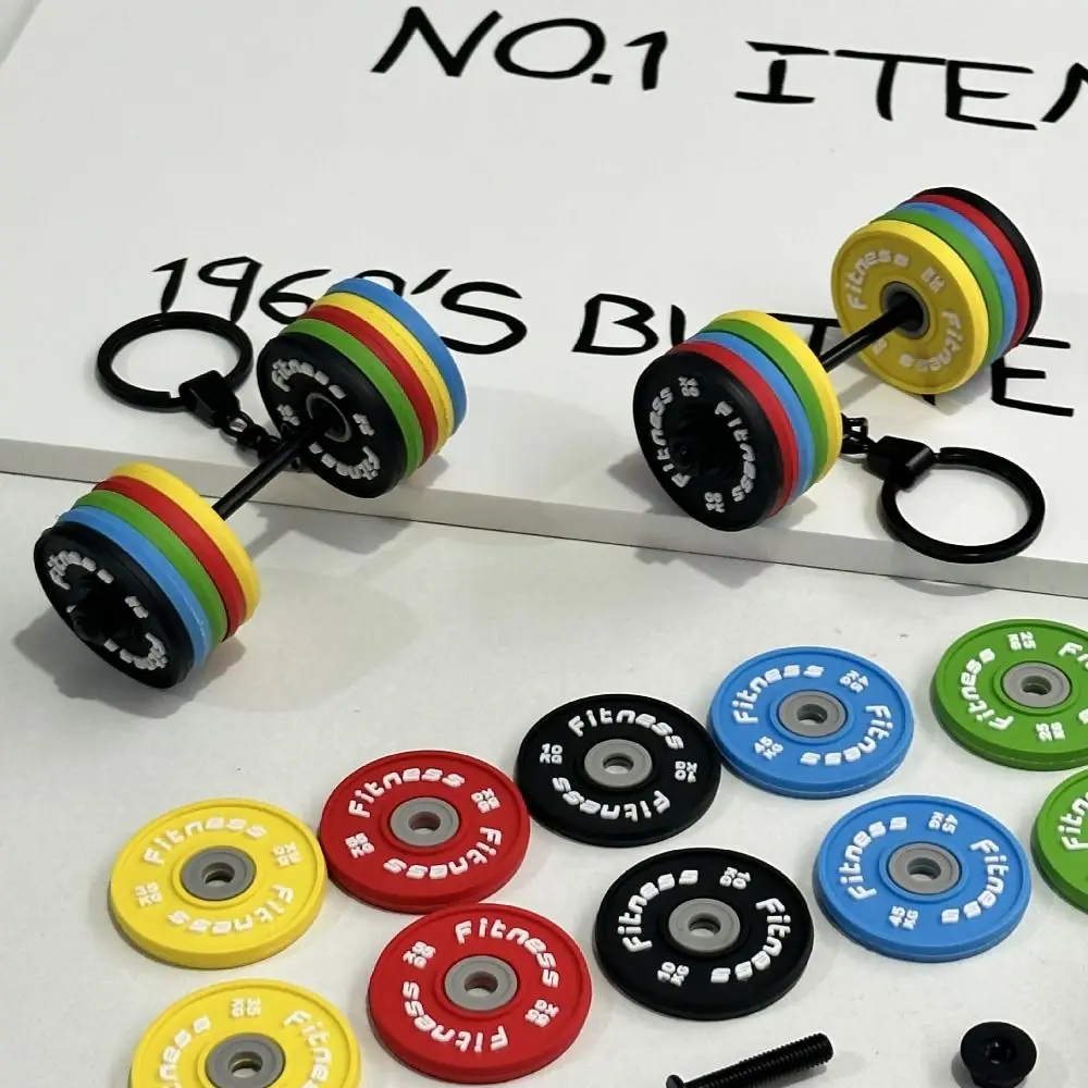 Mini placas de barra chaveiro copos de água simulação criativa halteres chaveiro kettlebells saco charme fitness série pingente