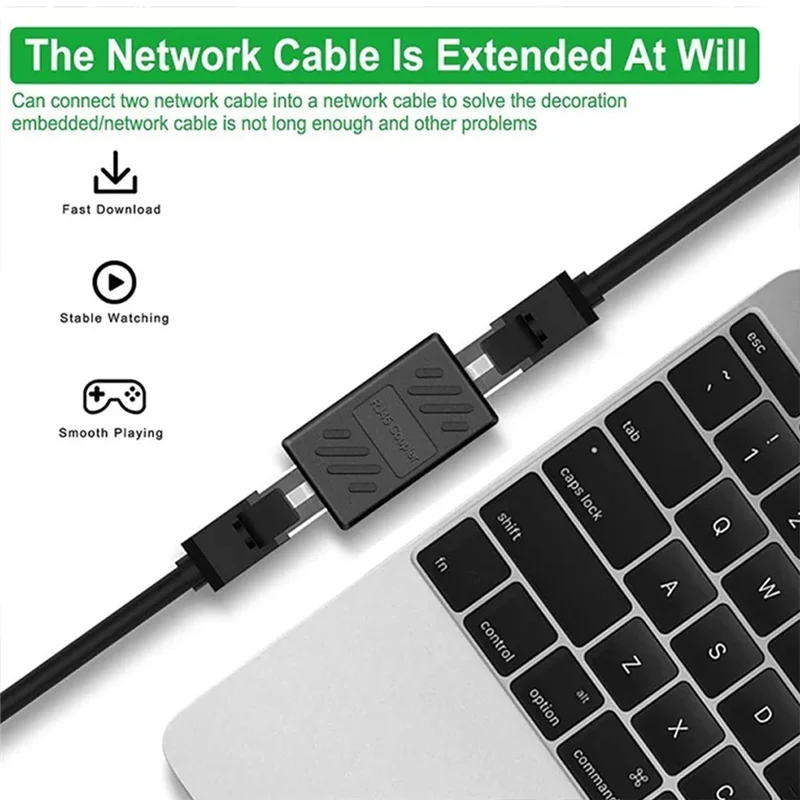 ABGN 20 قطعة موسع كابل إيثرنت ، مقرنة RJ45 Cat 5 Cat 6 Cat6a ، موصل موسع أنثى إلى أنثى مقرنة إيثرنت RJ45