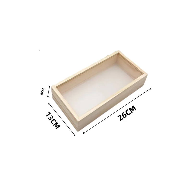 Rectangular Solid Wood Double-Sided Acrylic Display Box