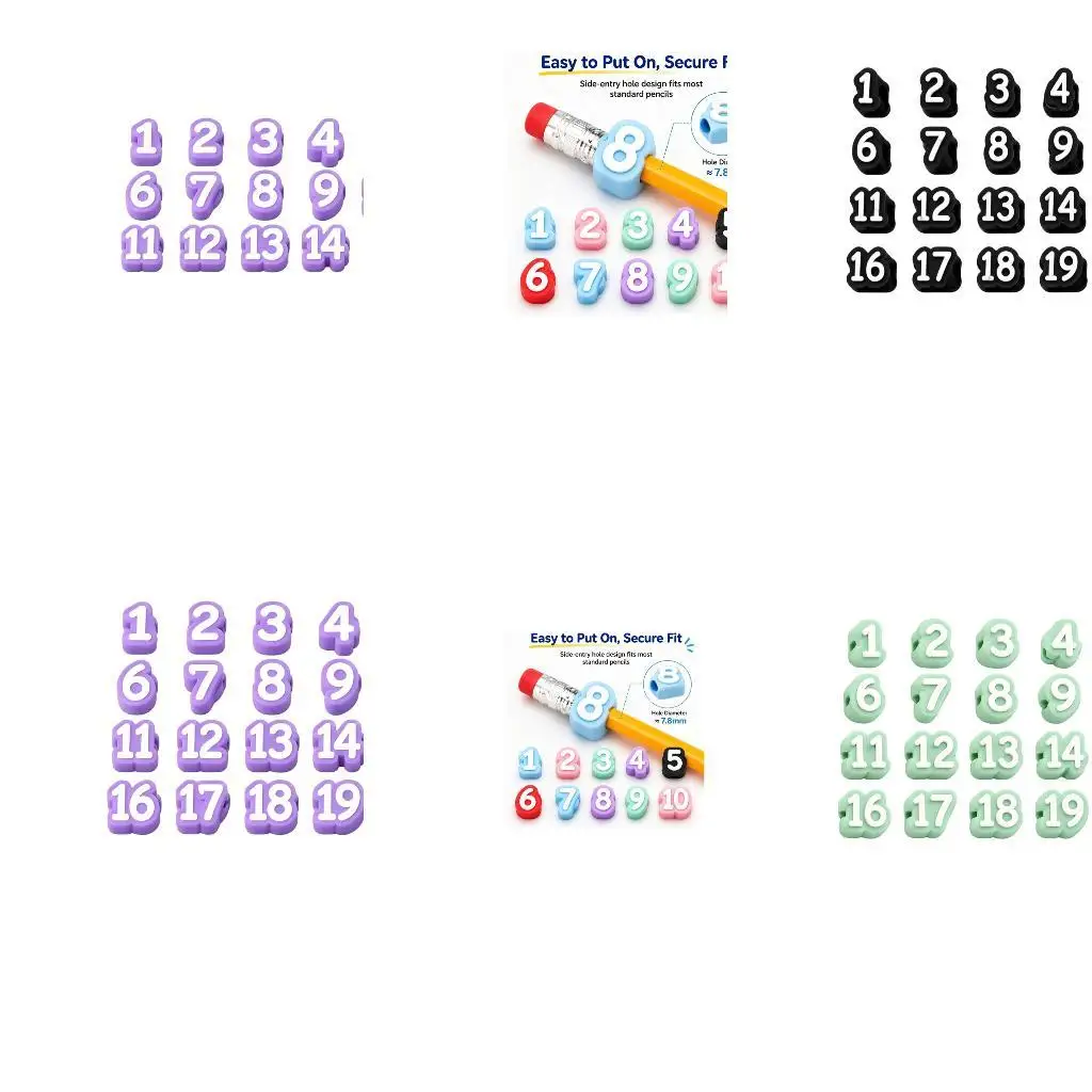 Numbered Pencil Organization Labels Reusing 20 Piece Set for Classroom Use  D2RC