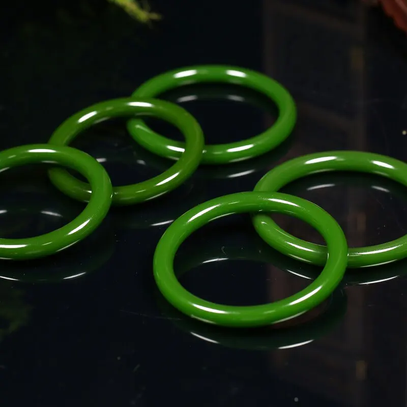 

Натуральный браслет из мьянманского ледяного нефрита, полностью зеленый, императорский зеленый, для девушек