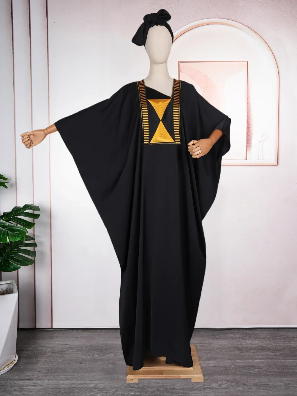 Outfits Plus Size African Dresses for Women Summer Elegant African Long Sleeve V-neck Kaftan Party Evening Long Maxi Dress Gowns