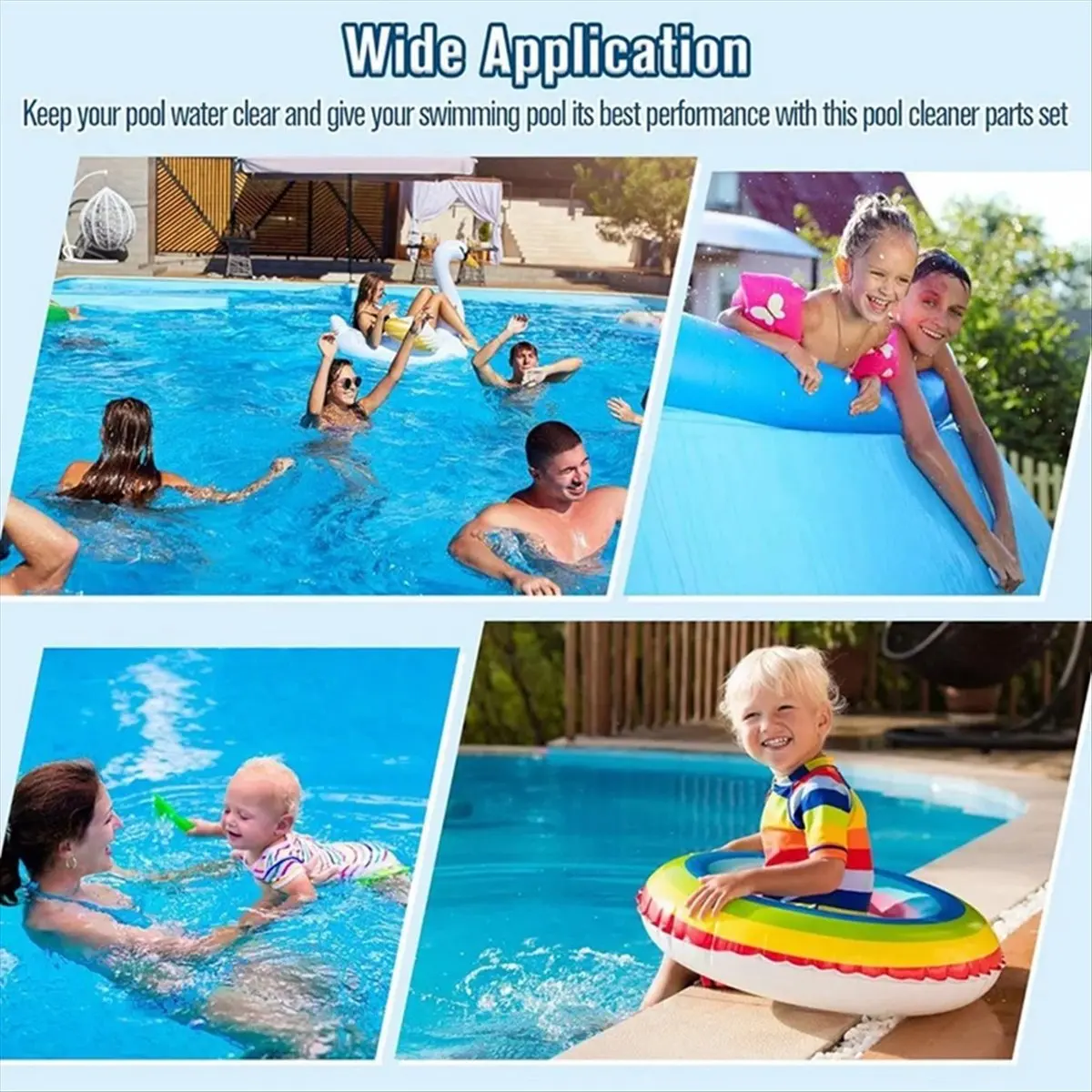 ONGE para piezas de limpiador de piscinas 2 bolsas de filtro multiusos para 280 480, con kit de repuesto de depurador trasero de 6 piezas