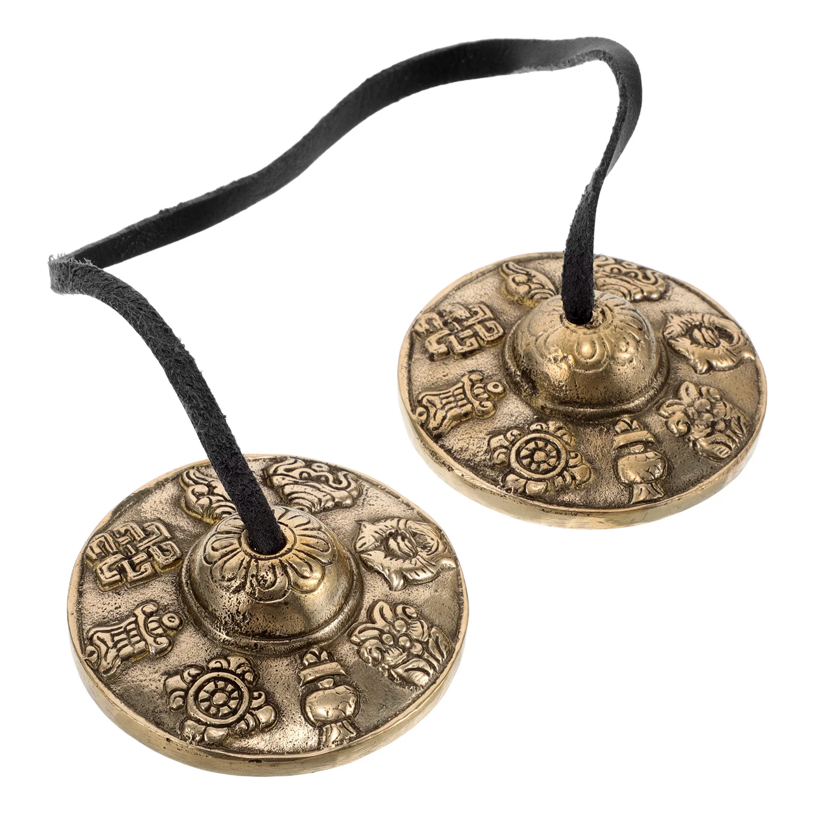 

1 Pair Brass Tingsha Bells Meditation Bell Chimes Tingsha Bells Tibetan Finger Cymbals Meditation Instruments for Relaxation Min