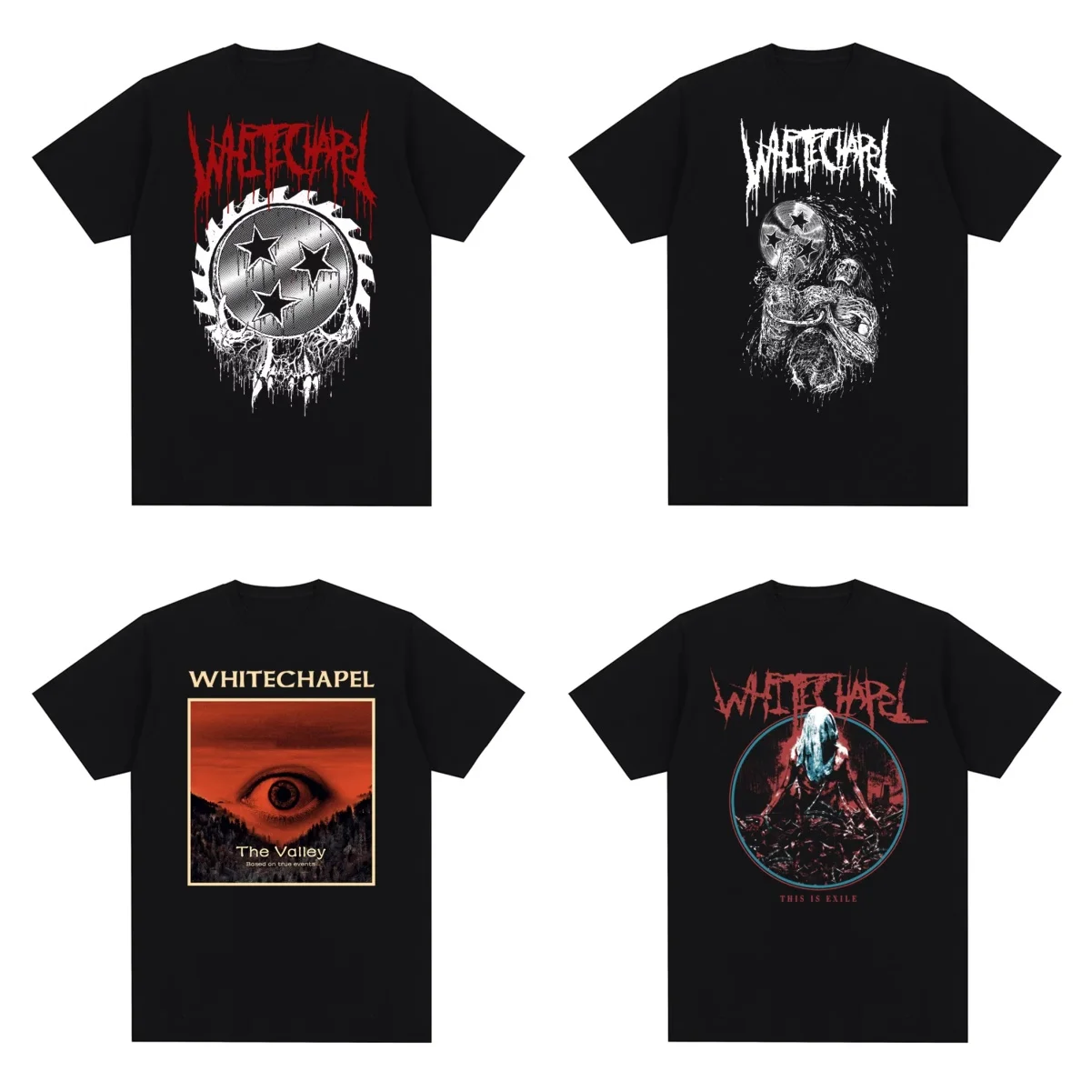 

Футболка унисекс Whitechapel Deathcore Band с коротким рукавом, свободный крой, удобный топ с принтом для мужчин и женщин