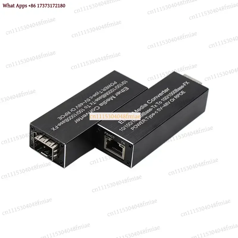 1 SFP Slot 1 RJ45 Ethernet Fiber Switch Mini RPOE 1.25G Media Converter Type-C 5V
