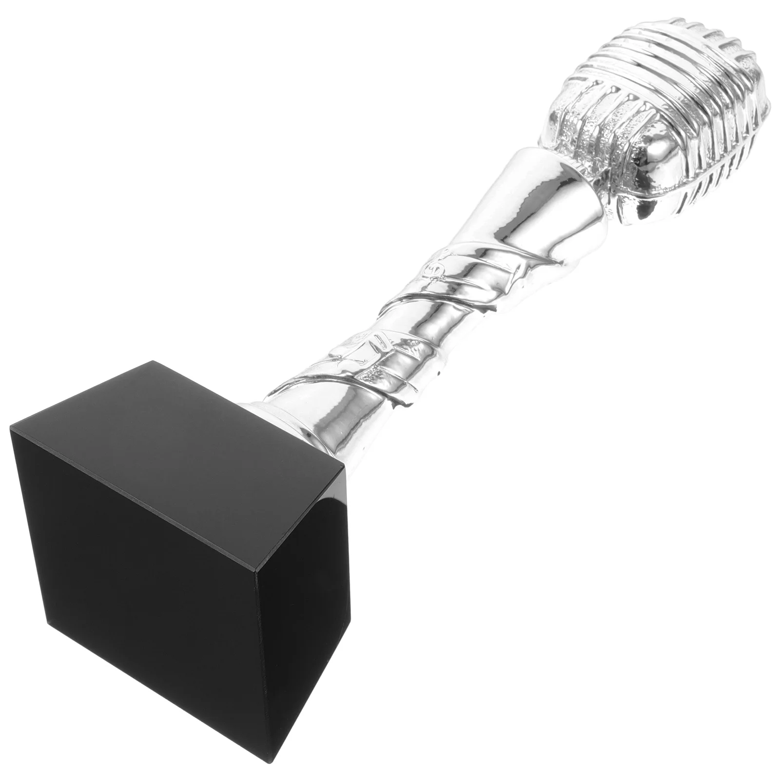 

Microphone Trophy Resin Singing Competition Award Music Event Prize Creative Host Contest Souvenir Vintage Sculpture Bookshelf