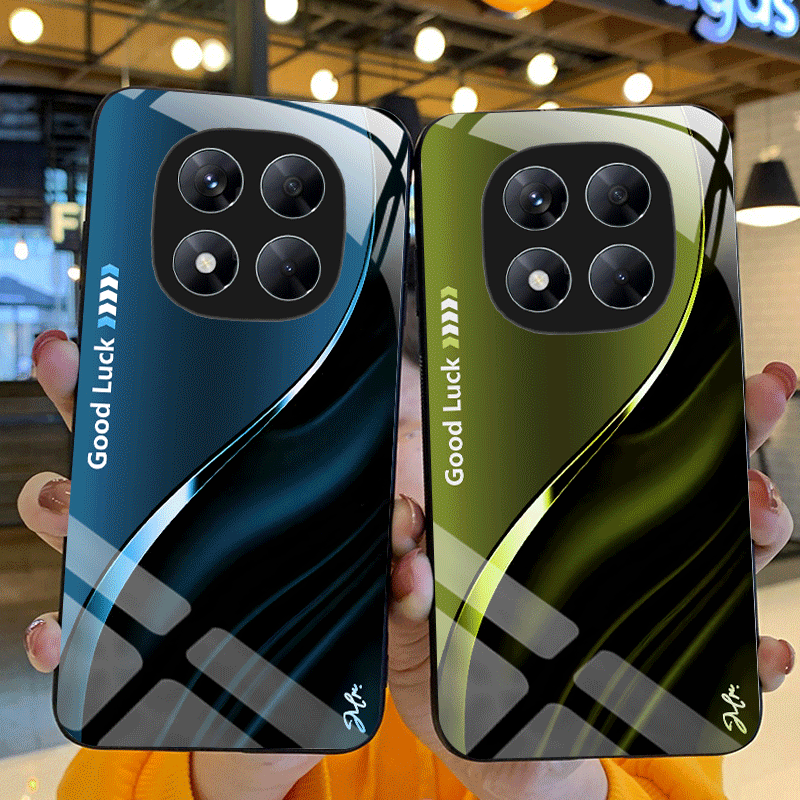 Hard Tempered Glass Case For Xiaomi Redmi Note 15 14 Pro 5G 4G Pro+ Plus Protective Cover Gradient Color Back Shell Fundas