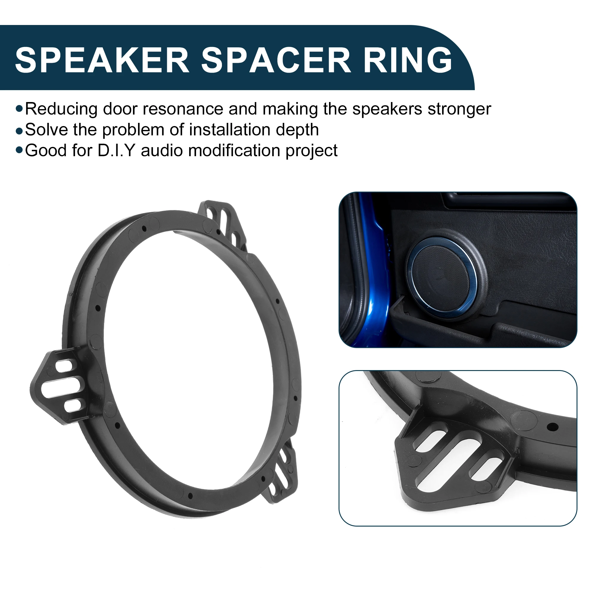 UXCELL Speaker Spacer Ring Tweeter Speaker Spacer Adapter for Nissan Murano 08-17 2 Pcs