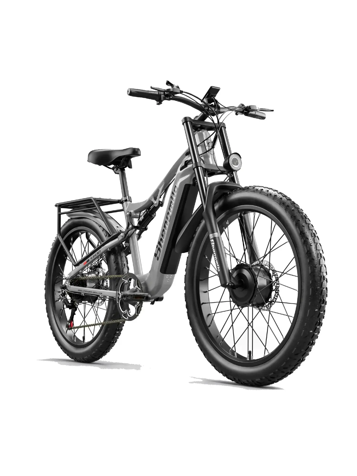 AliExpress Sheng milo Shengmilo S600 Adult 2000W E-bike Men's E-Mountain ebike with Two Motor, 48V840WH Battery,26" Fat Tire Electric Bike