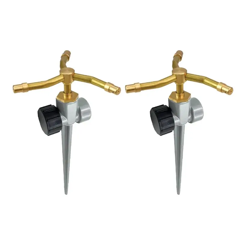 BAAG-Outdoor Lawn Sprinkler, 3- Brass For Yard-For Gardening Sprinkler, Rotating Waterer Irrigation Tool For Garden