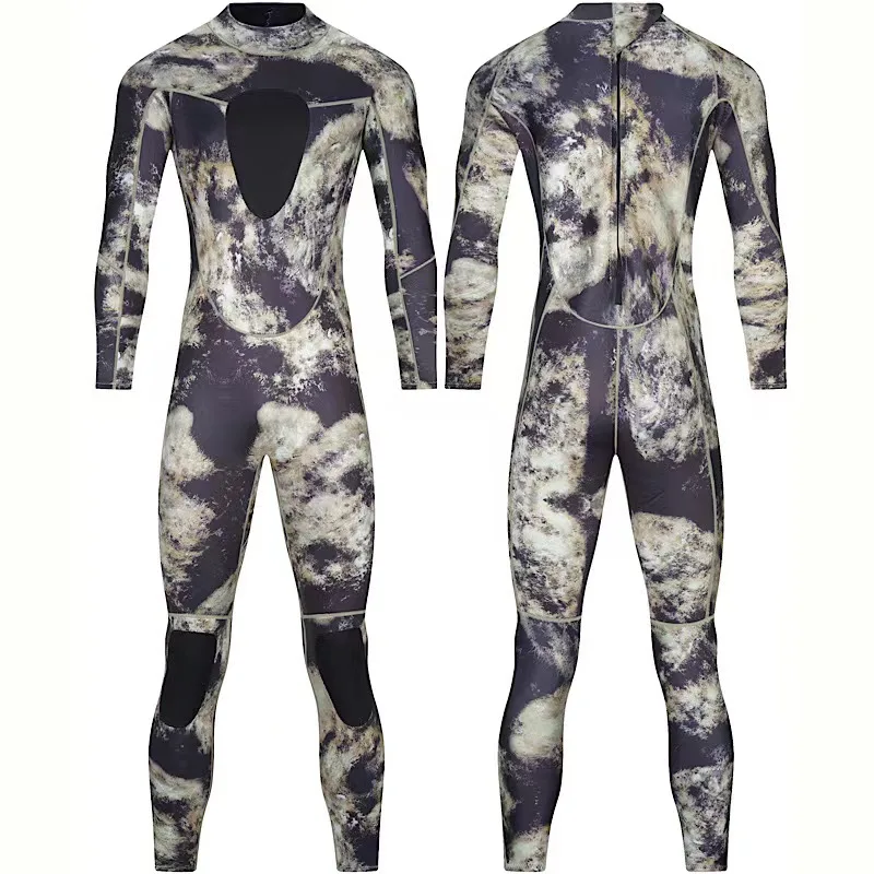 

DEMMET Neoprene 3mm Scuba Camouflage Wetsuit One-piece Long Sleeve Men's Warm Snorkeling Swimming Fishing Kayak Swimsuit