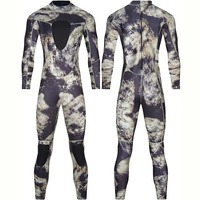DEMMET Neoprene 3mm Scuba Camouflage Wetsuit One-piece Long Sleeve Men's Warm Snorkeling Swimming  Fishing Kayak Swimsuit