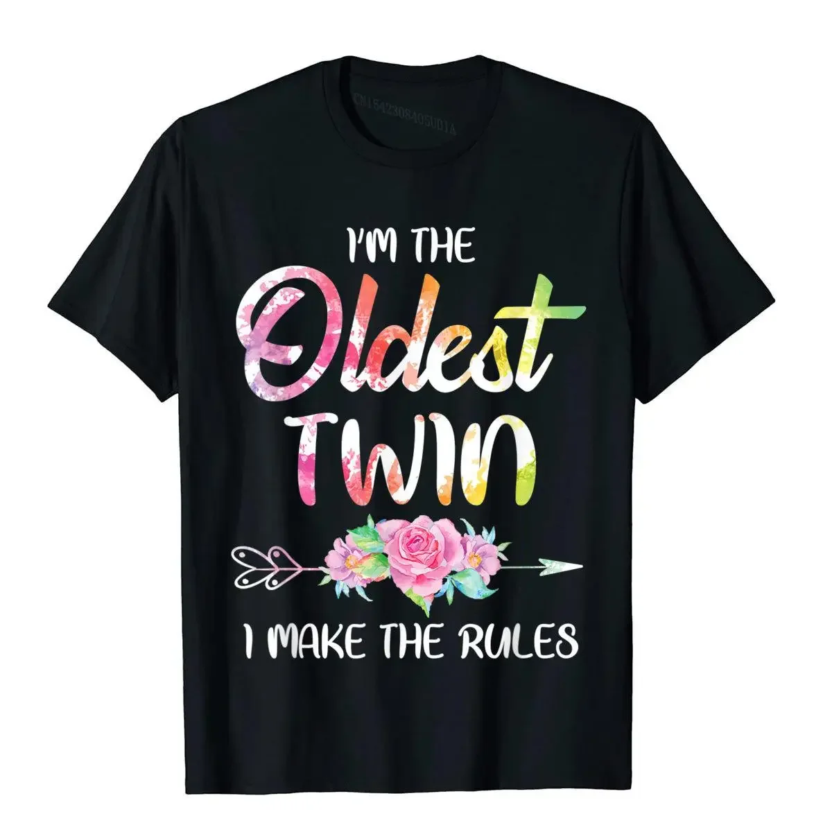 

Oldest Twin Shirt Sibling Birthday Funny Twins Matching T-Shirt Oversized 3D Printed Tees Cotton T Shirts For Men Japan Style