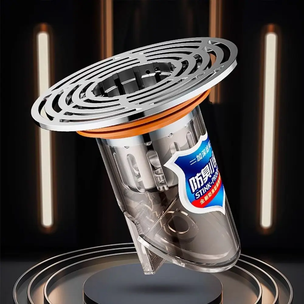 Self-Closing Floor Drain Core Anti-Clogging Odor and Insect Proof Drain Sink Strainer No Smell With Handle Shower Leak Net