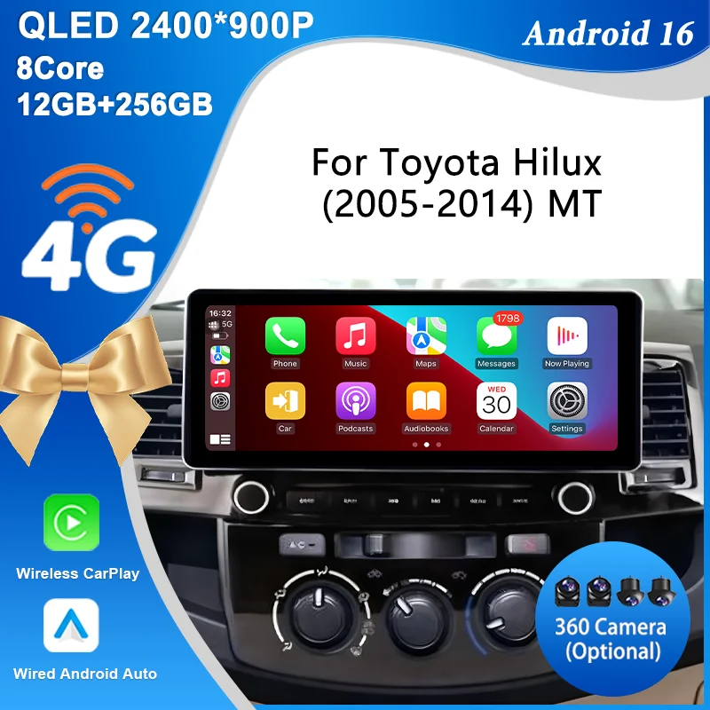 for Toyota Hilux 2005-2014 MT 12.3