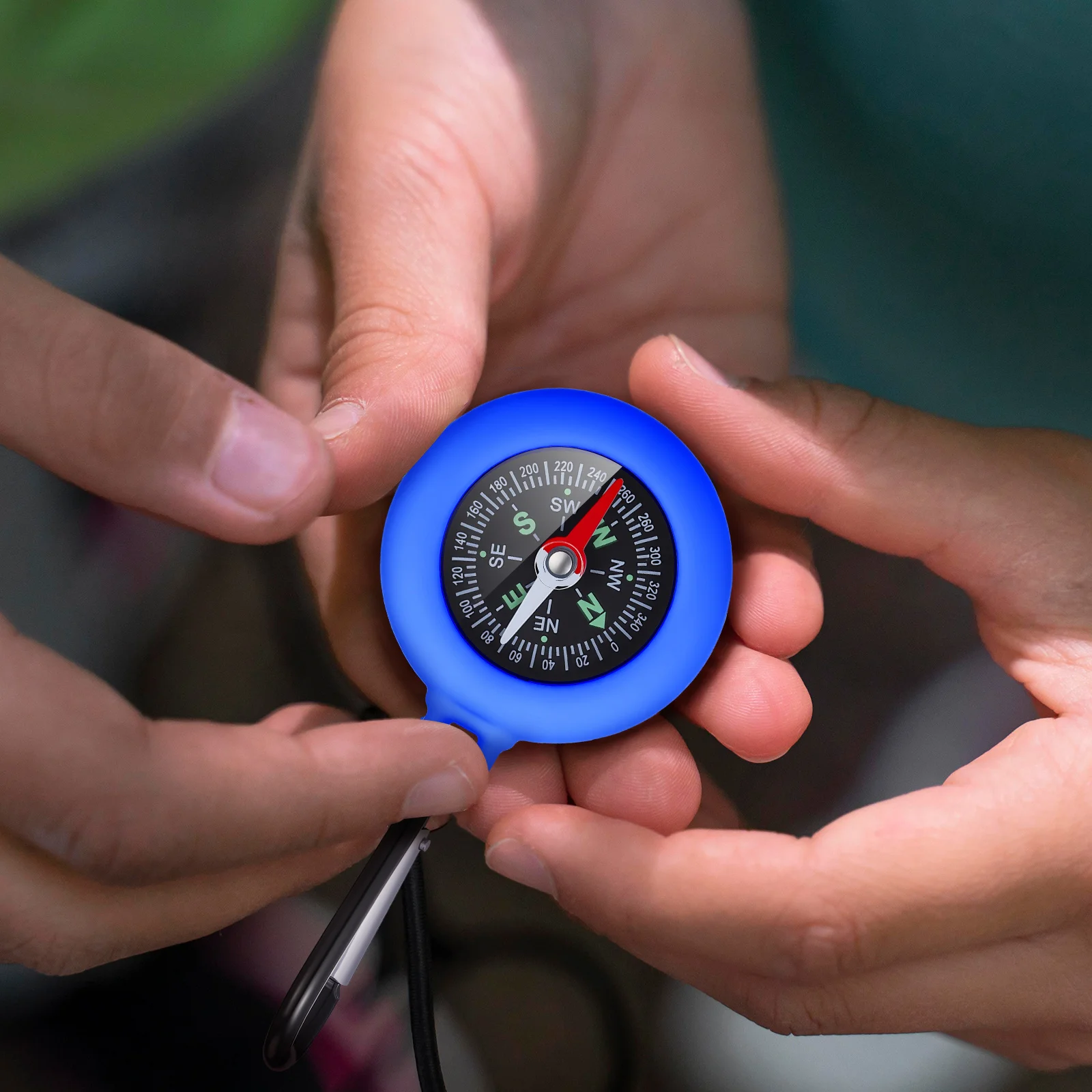 

9 Pcs Outdoor Mini Compass Pocket Keychain Backpacking Small for Hiking Abs Travel