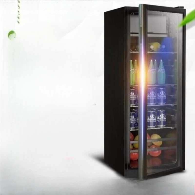 

Single door small refrigerator home office living room transparent beverage refrigerator fresh tea leaves