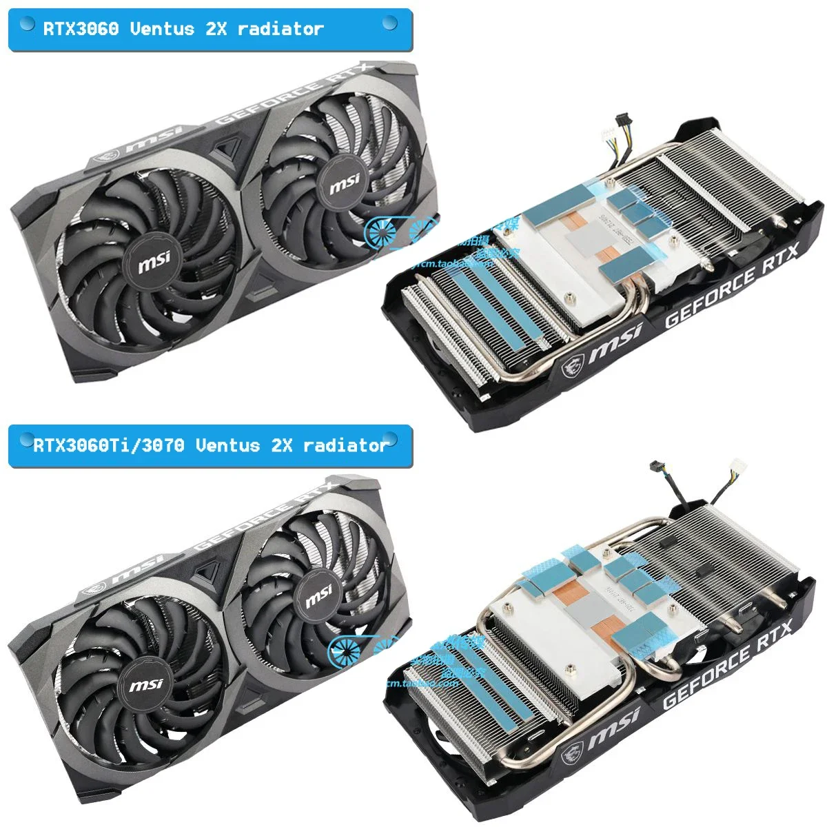 Imagem -02 - Msi Gpu Radiador para Rtx3060 3060ti 3070 3070ti 3080 3080ti 3090ventus