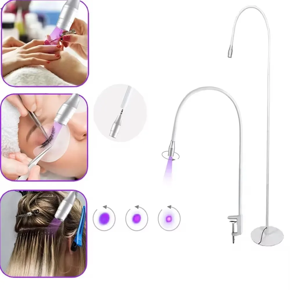 

LED Adjustable Focus Floor Lamp Grafting Eyelash Glue Fast Drying Purple Light beauty nail eyelash UV Curing Lamp