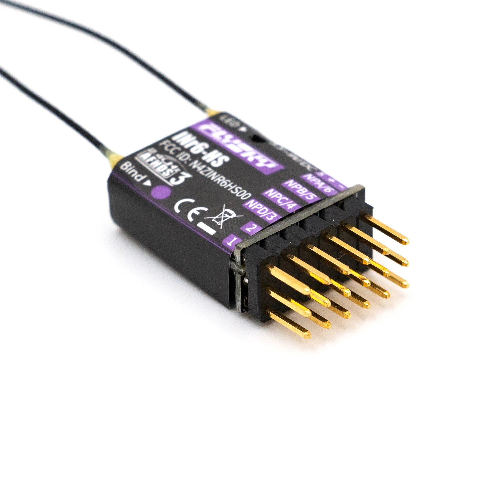 FlySky INr6-HS 2.4GHz 6CH AFHDS 3 Receiver INR4-GYB 4CH Receiver Built-in Height Sensor Compatible PL18 Radio for Glider Drone