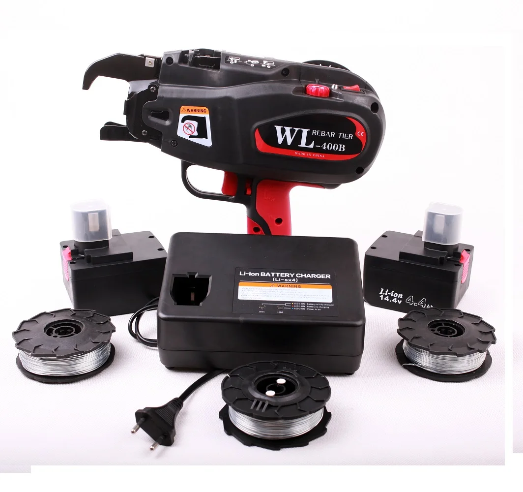 Two Battery Powered Automatic Rebar Tier Tying Tool Machine Electric Rebar Tying Machine Tool Set For Building Project