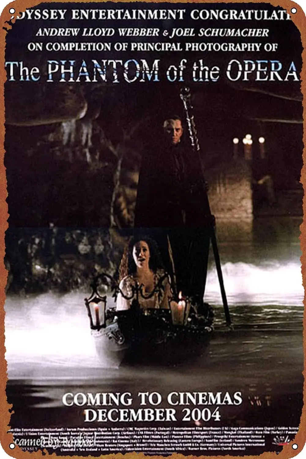 The Phantom of the Opera Movie Poster Retro Vintage Funny Metal tin Sign Outdoor Kitchen Decor Bar Pub Club Cafe Home Indoo sign