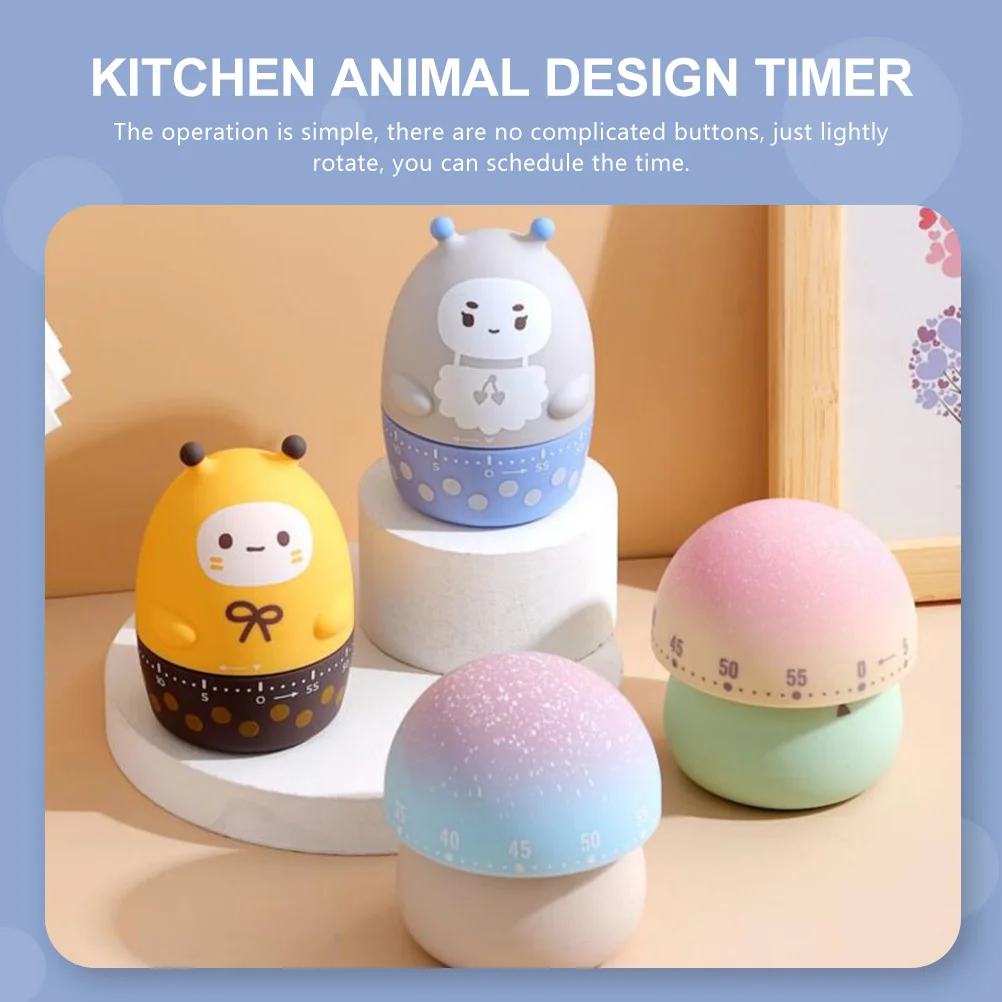 

Cartoon Kitchen Timer Plastic Cooking Timer Simple Operation Cooking Countdown Tool Ideal for Baking Frying Boiled Eggs