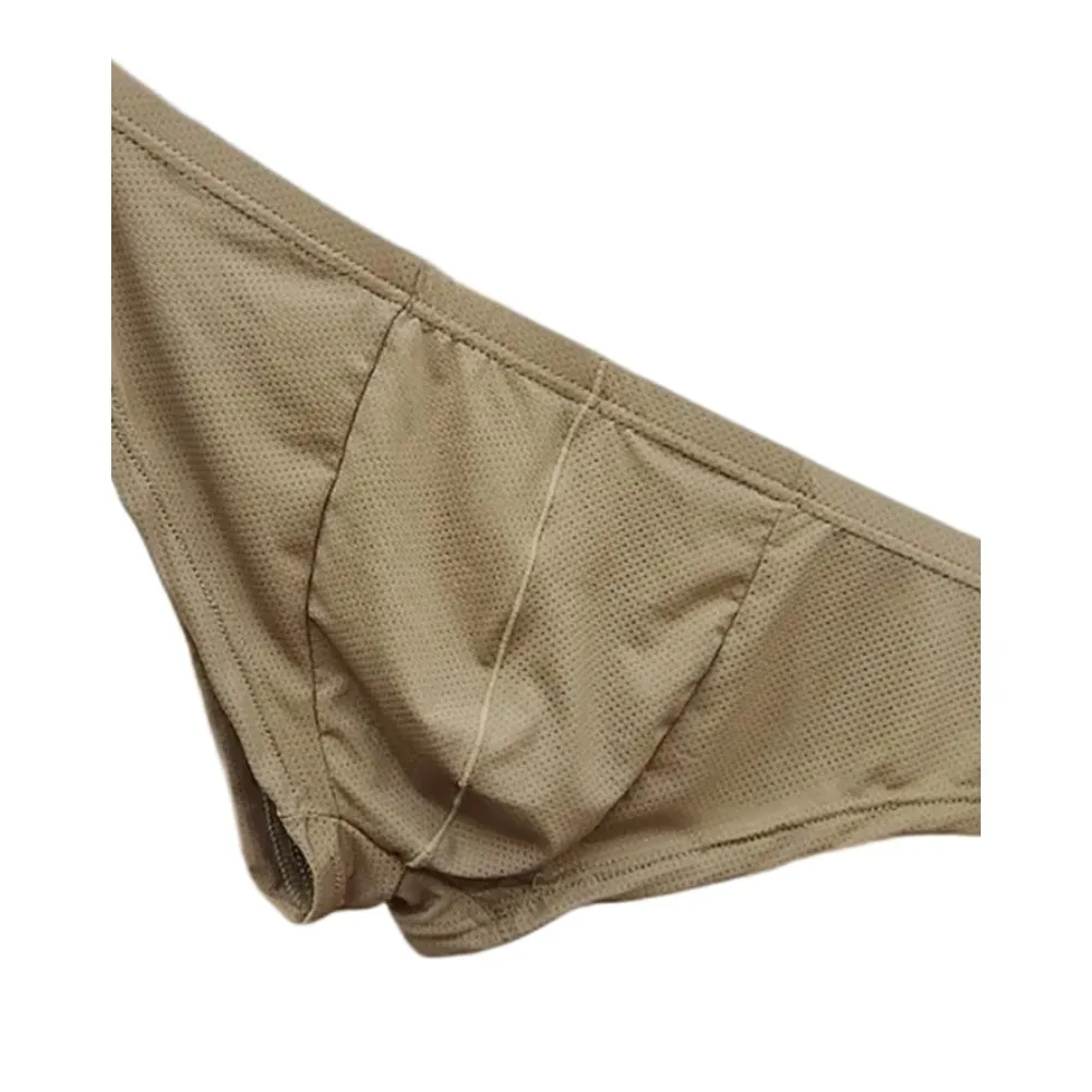 

Men's Briefs Shorts XXL Size Daily Soft Elastic Ice Silk Triangle Panties Low-Waist Breathable Casual Underwear