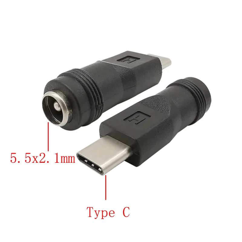 2/5Pcs DC 5.5x2.1mm Female Jack to 6.0x4.4 5.5x2.5 5.5x2.1 5.5x1.7 /4.8x1.7 4.0x1.7 3.5x1.35mm Male Plug Laptop Power Adapter