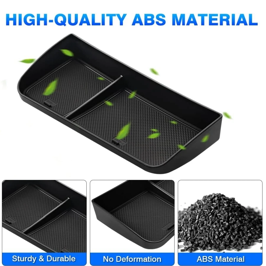 ABS داش صينية لشركة فولكس فاجن فولكس فاجن ID.4 2024-2020 لوحة القيادة درج منظم ID4 كروز صينية حامل الأنسجة مخفي خلف الشاشة #3