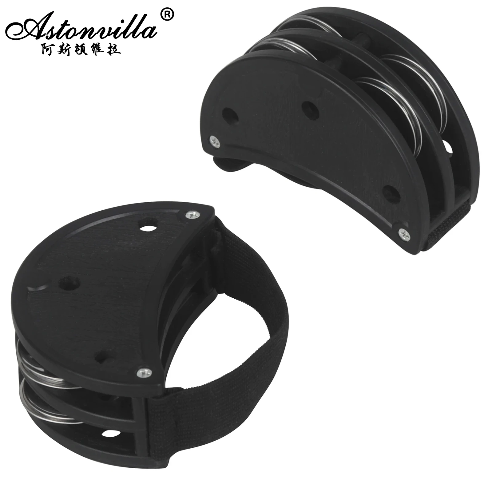 Instrumentos de percusión, caja de Cajon elíptica negra, accesorio para pandereta, tambor compañero, mano, pie, Jingle